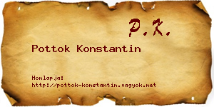 Pottok Konstantin névjegykártya